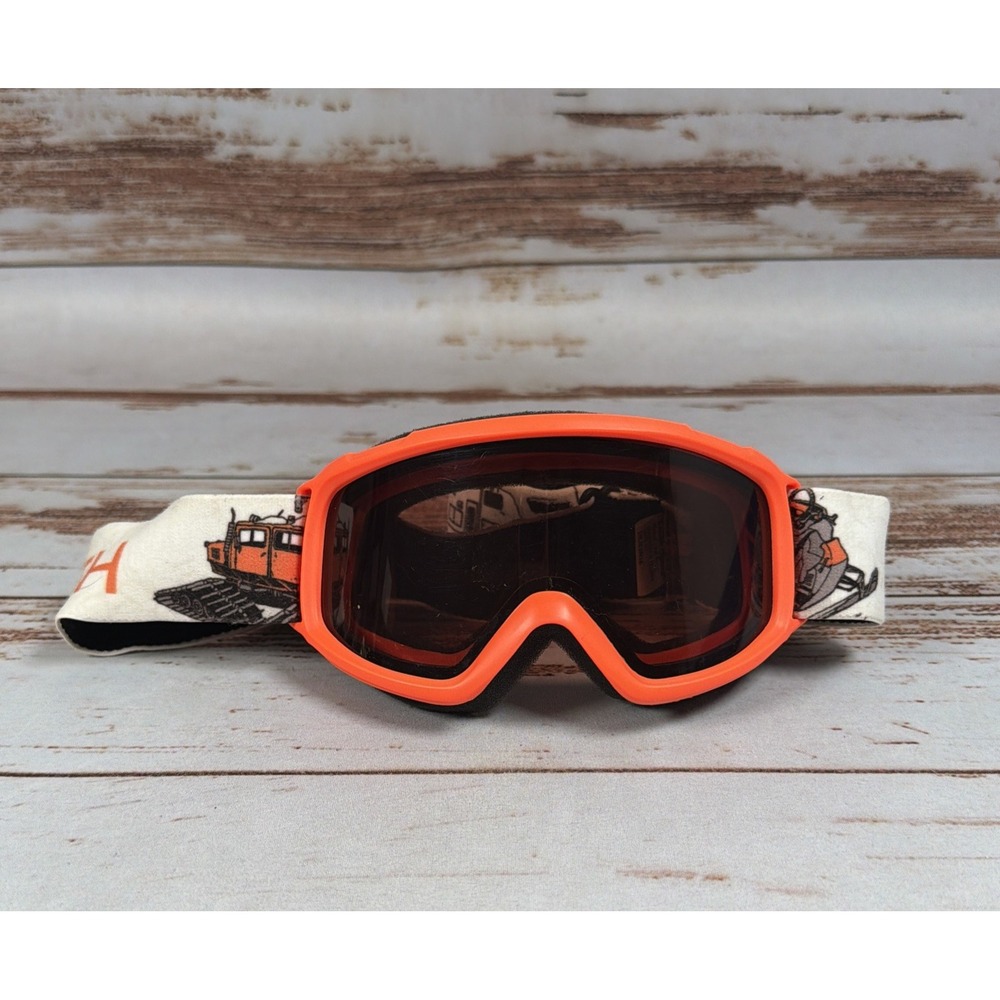 Smith Optics Ski Snowboard Goggles Orange Frame Graphic Elastic Strap